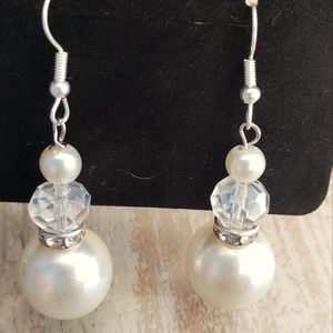 Ivory/off white pearl earrings. EACH PAIR IS SOLD FOR $15.